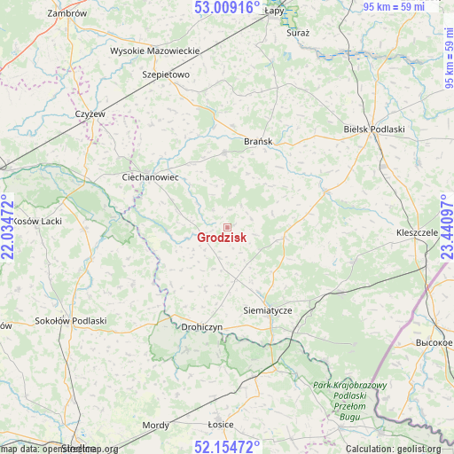 Grodzisk on map