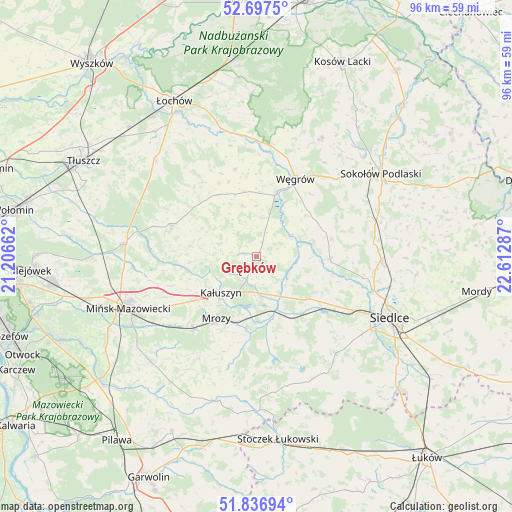 Grębków on map