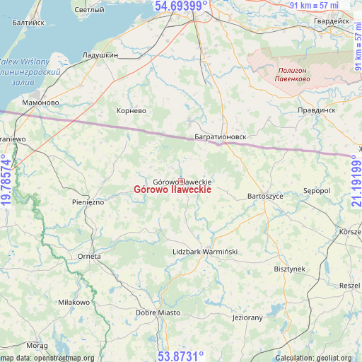 Górowo Iławeckie on map