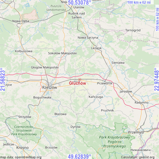 Głuchów on map
