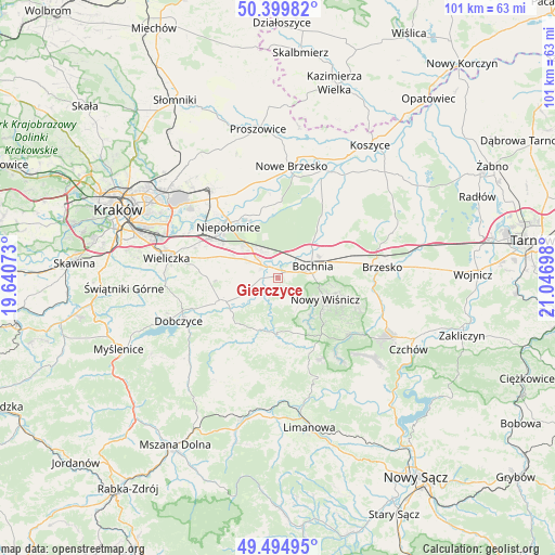 Gierczyce on map