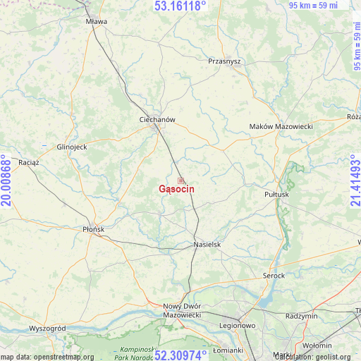 Gąsocin on map
