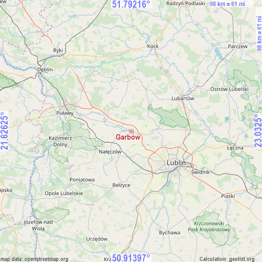 Garbów on map