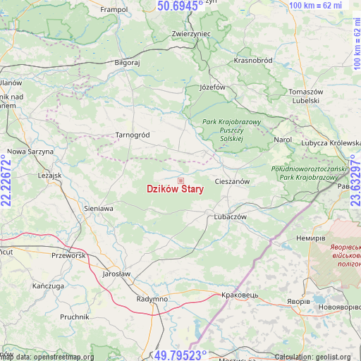 Dzików Stary on map