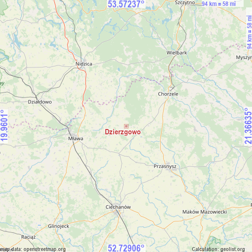 Dzierzgowo on map