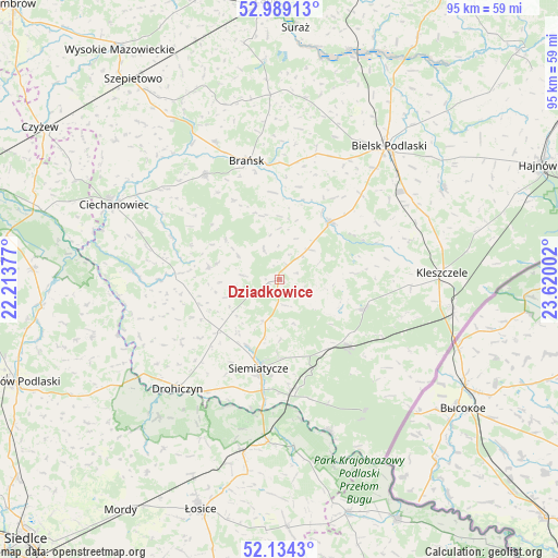 Dziadkowice on map