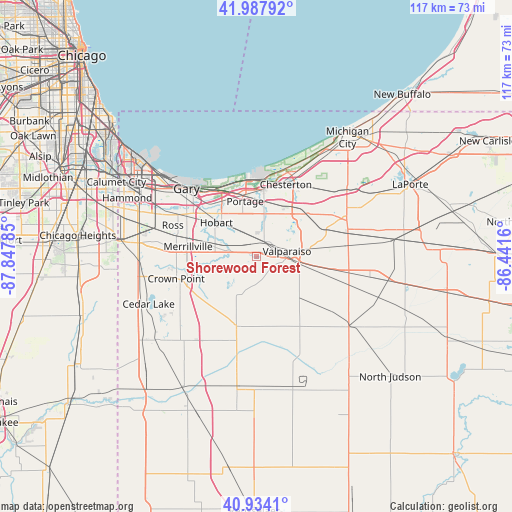 Shorewood Forest on map