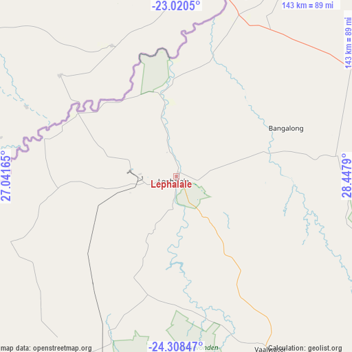 Lephalale on map
