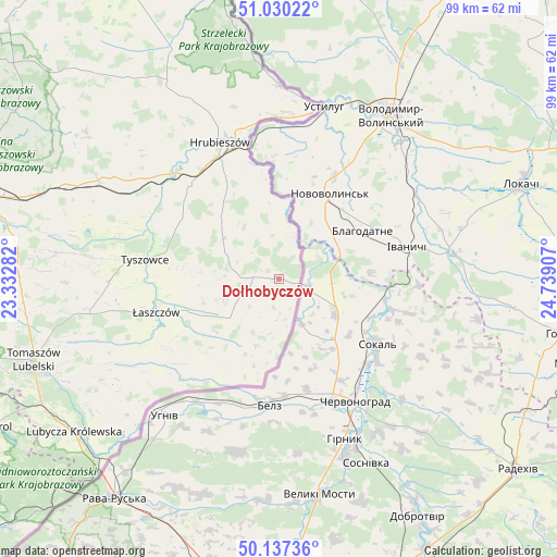 Dołhobyczów on map