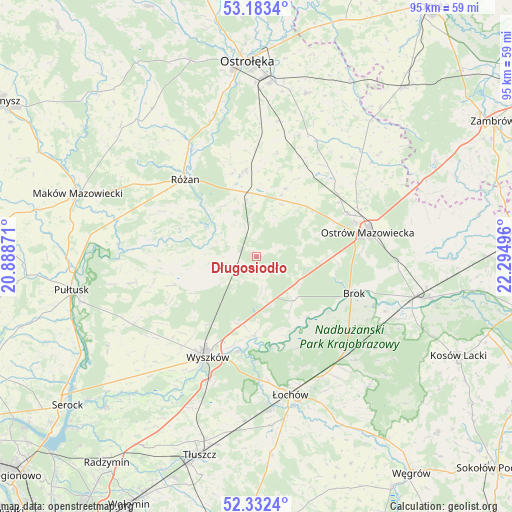 Długosiodło on map