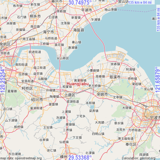 Huangjiabu on map