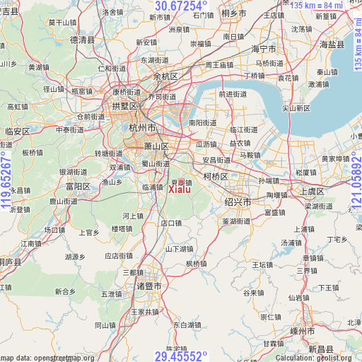 Xialu on map