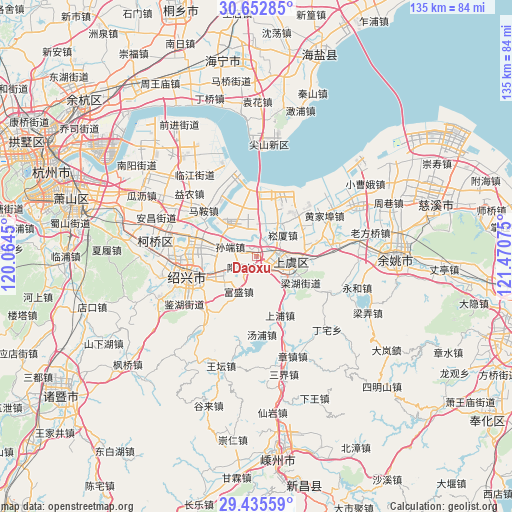 Daoxu on map