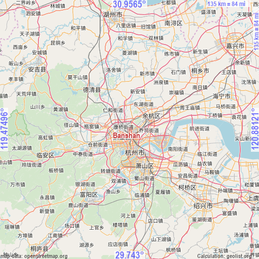 Banshan on map