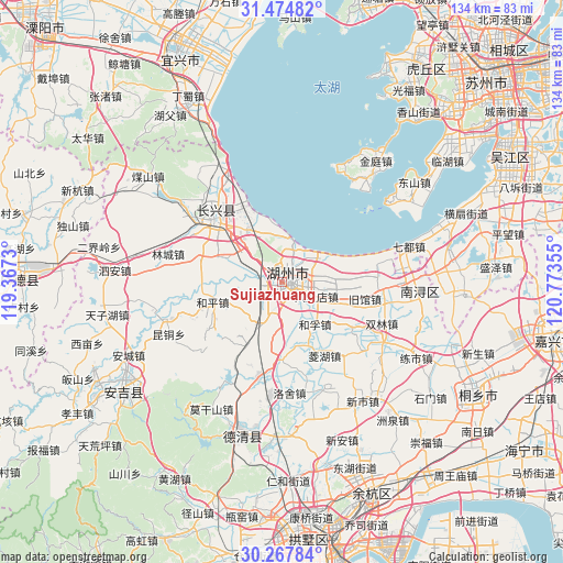 Sujiazhuang on map