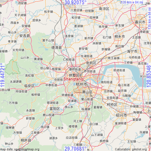 Shangtang on map