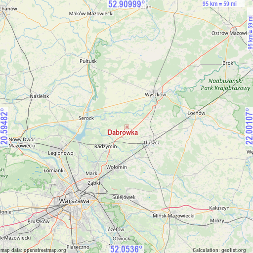 Dąbrówka on map