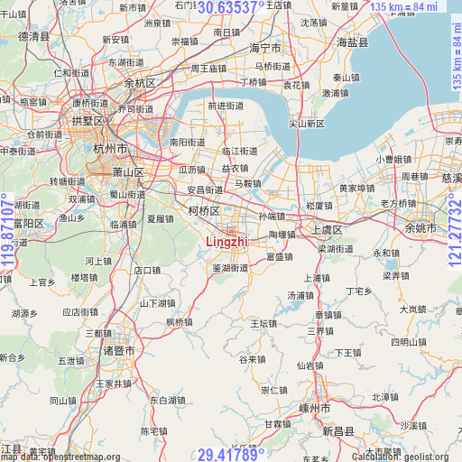 Lingzhi on map