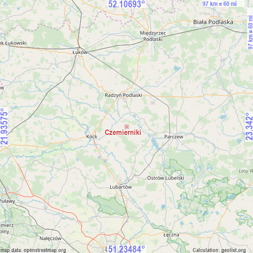 Czemierniki on map