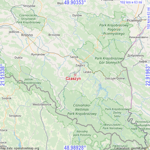 Czaszyn on map