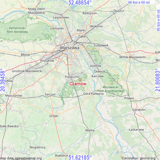 Czarnów on map