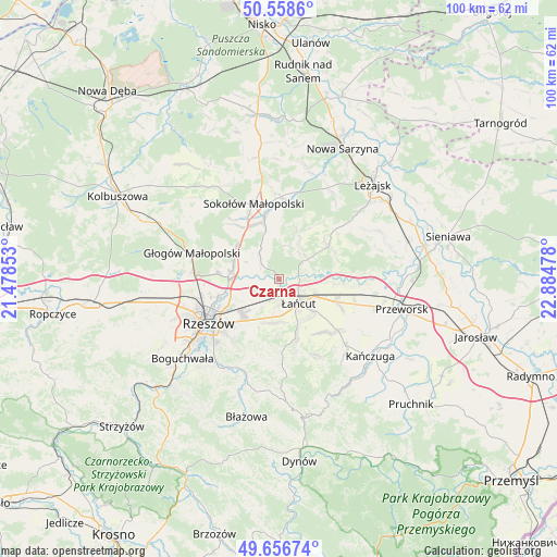 Czarna on map