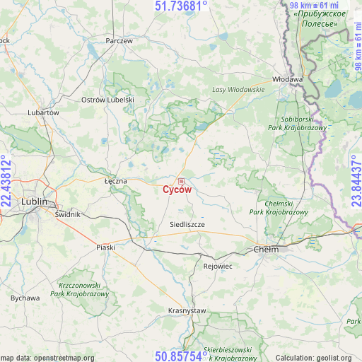 Cyców on map