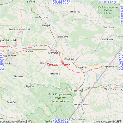 Cieszacin Wielki on map