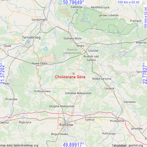 Cholewiana Góra on map