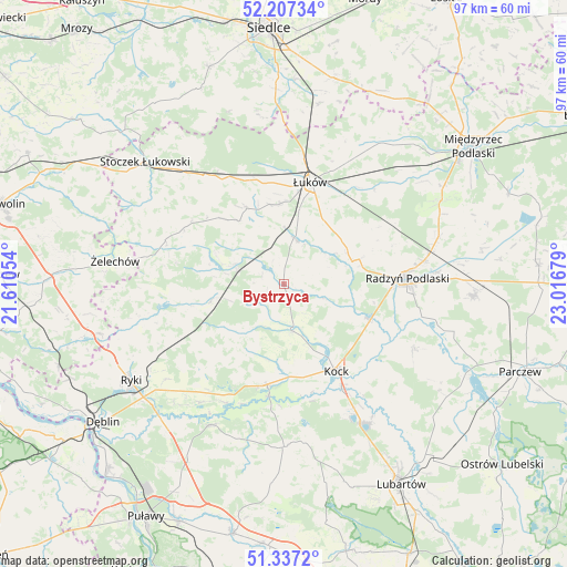 Bystrzyca on map