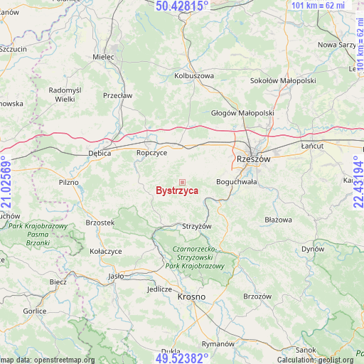 Bystrzyca on map