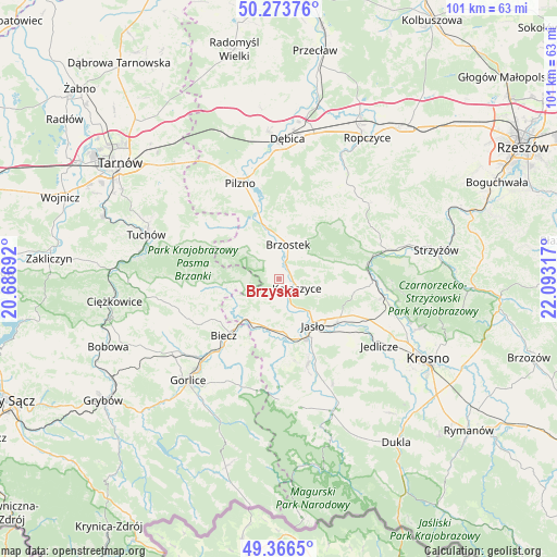 Brzyska on map