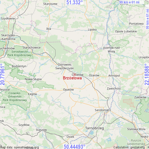 Brzóstowa on map