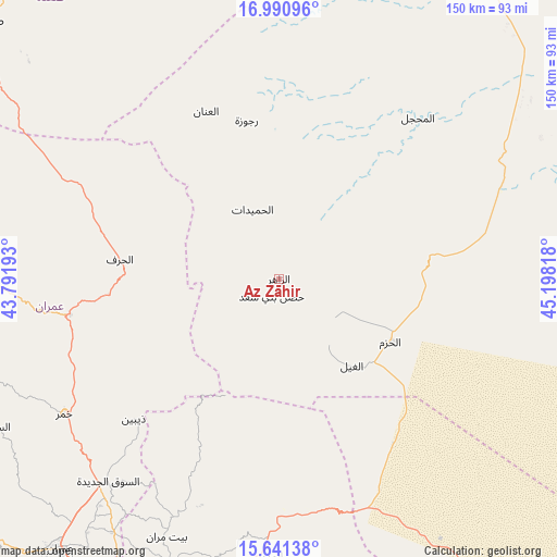 Az Zāhir on map