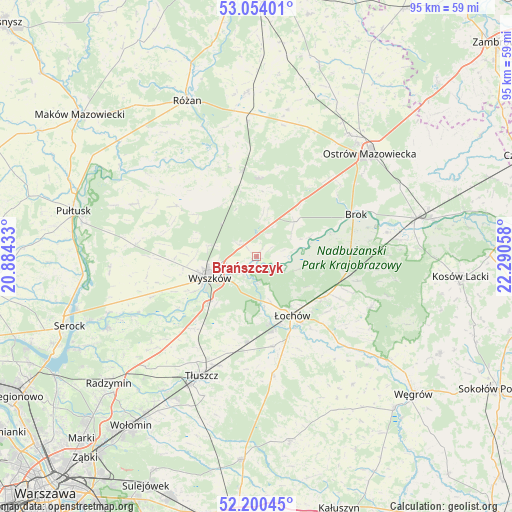 Brańszczyk on map