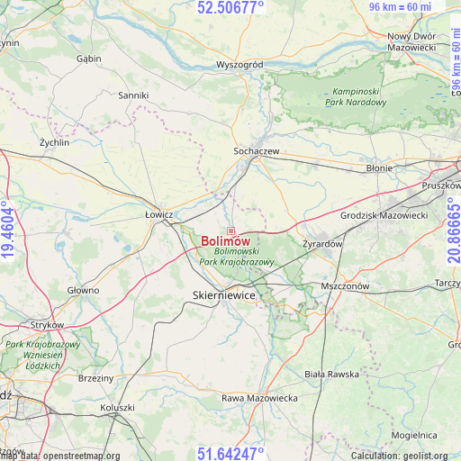 Bolimów on map