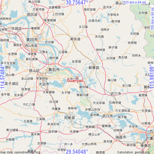 Guanyao on map