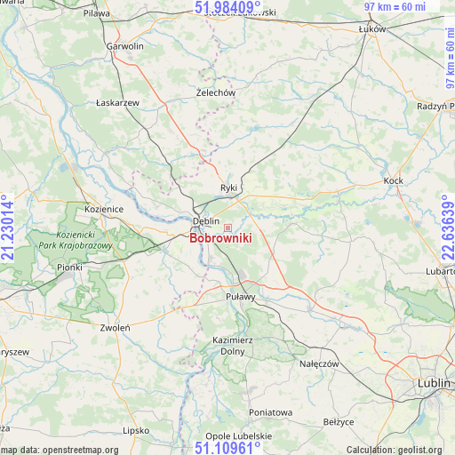 Bobrowniki on map