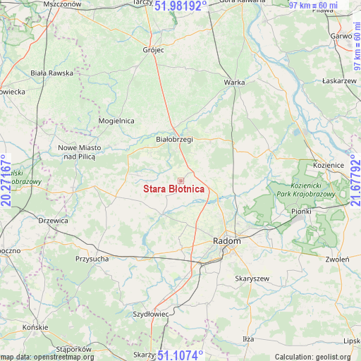 Stara Błotnica on map