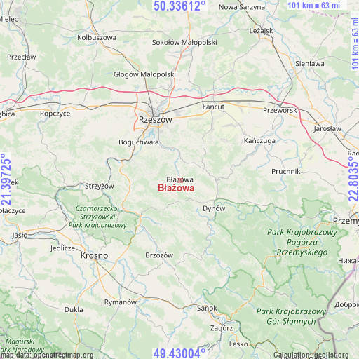 Błażowa on map