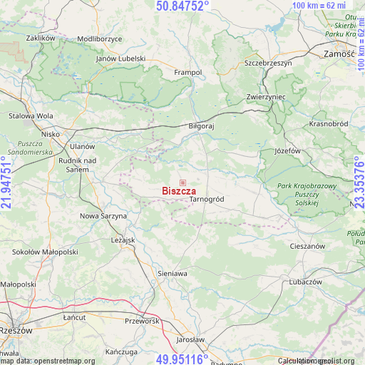 Biszcza on map