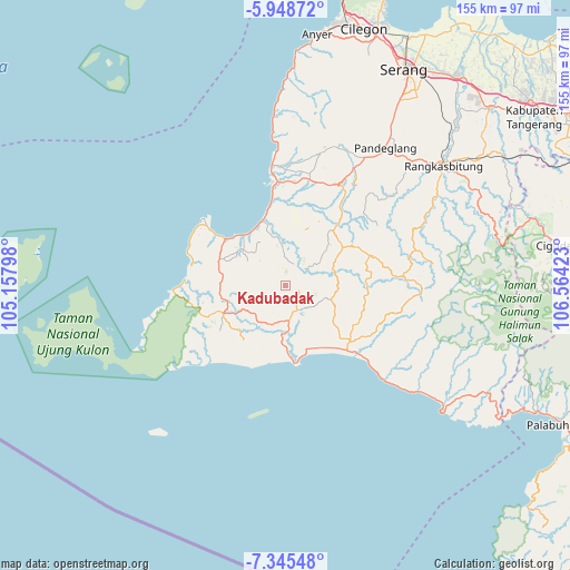 Kadubadak on map