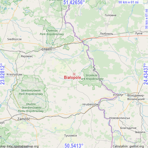 Białopole on map