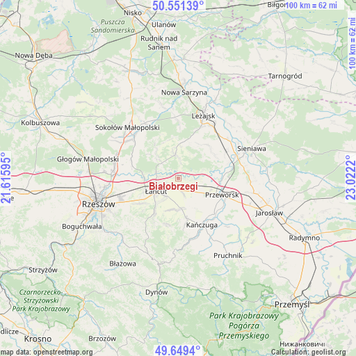 Białobrzegi on map