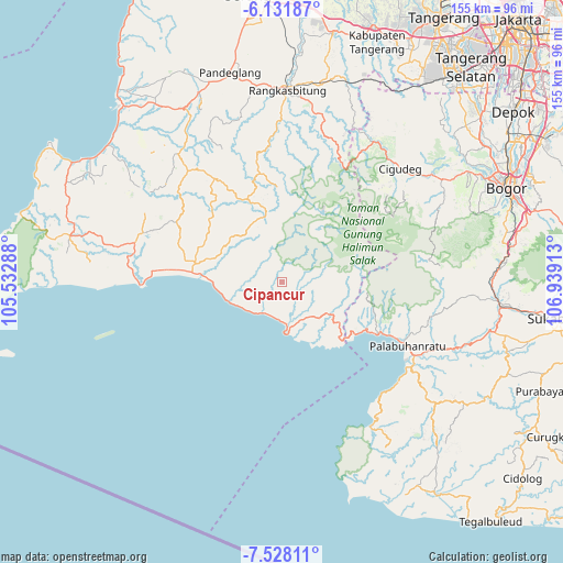 Cipancur on map