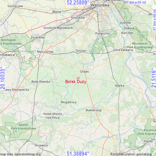 Belsk Duży on map