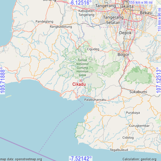 Cikadu on map