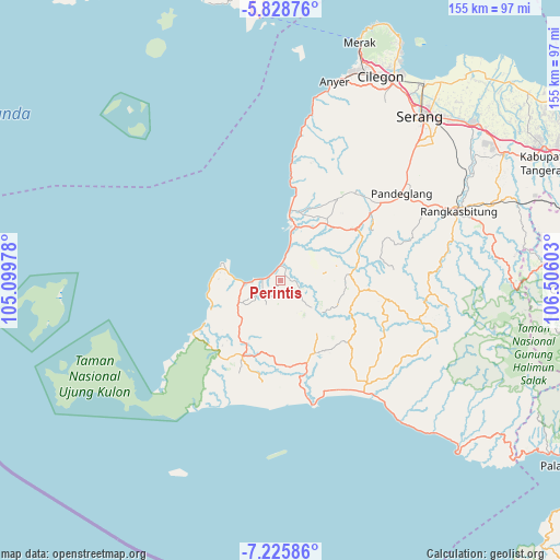 Perintis on map