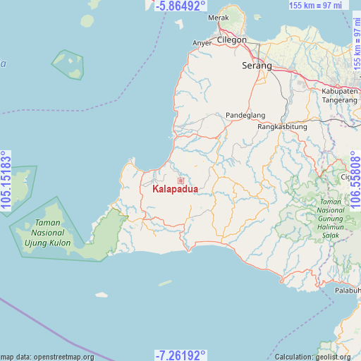 Kalapadua on map