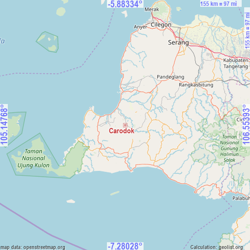 Carodok on map